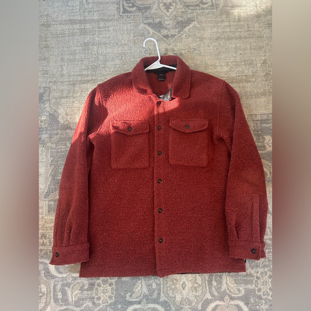 Men's Classic Red Shirt Jacket